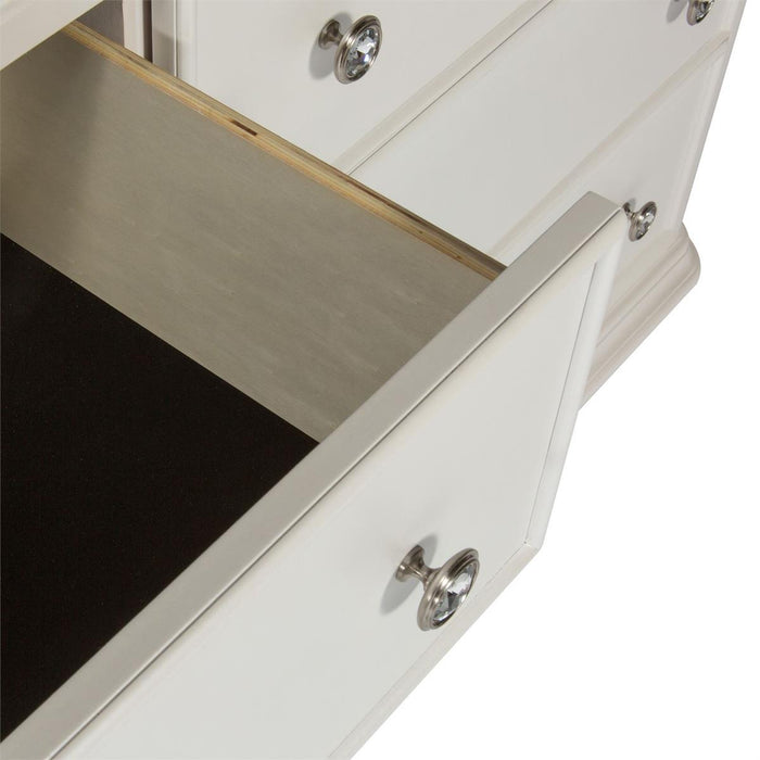 Liberty Furniture Stardust 6 Drawer Dresser in Iridescent White - J. Patrick’s Furniture (Pooler, GA)