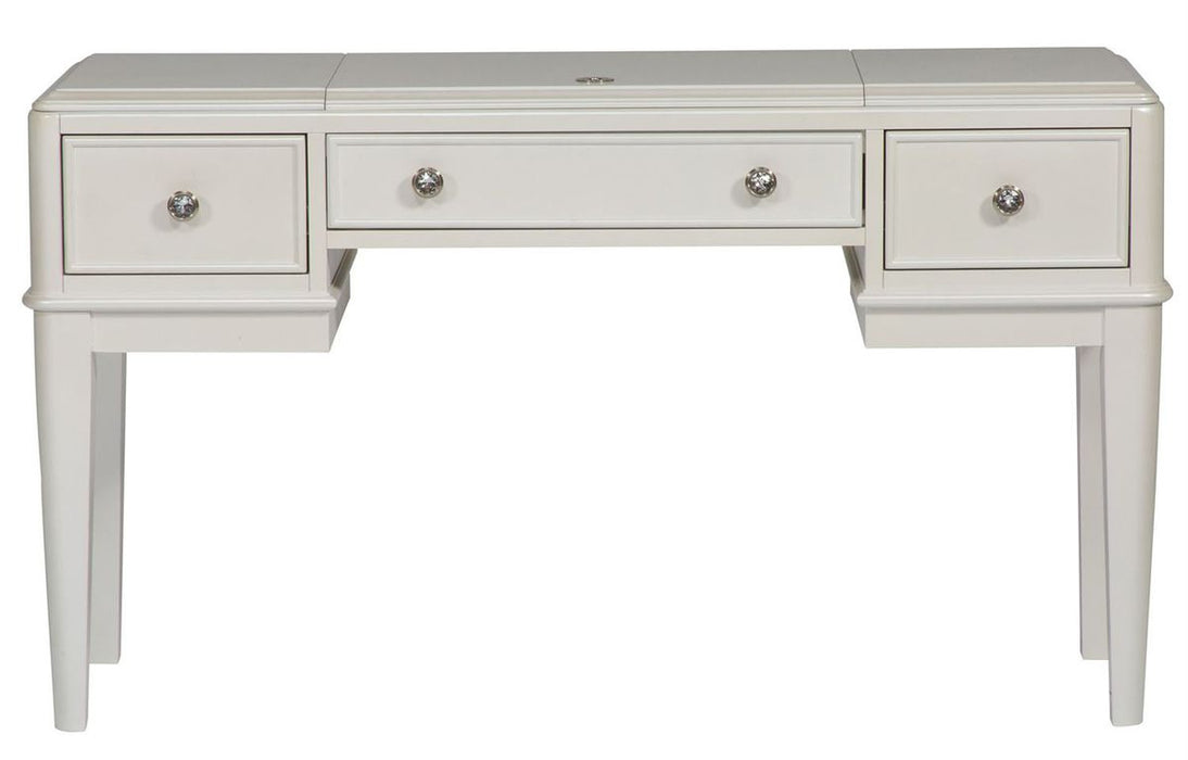 Liberty Furniture Stardust Vanity Desk in Iridescent White - J. Patrick’s Furniture (Pooler, GA)