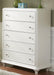 Liberty Furniture Stardust 5 Drawer Chest in Iridescent White - J. Patrick’s Furniture (Pooler, GA)