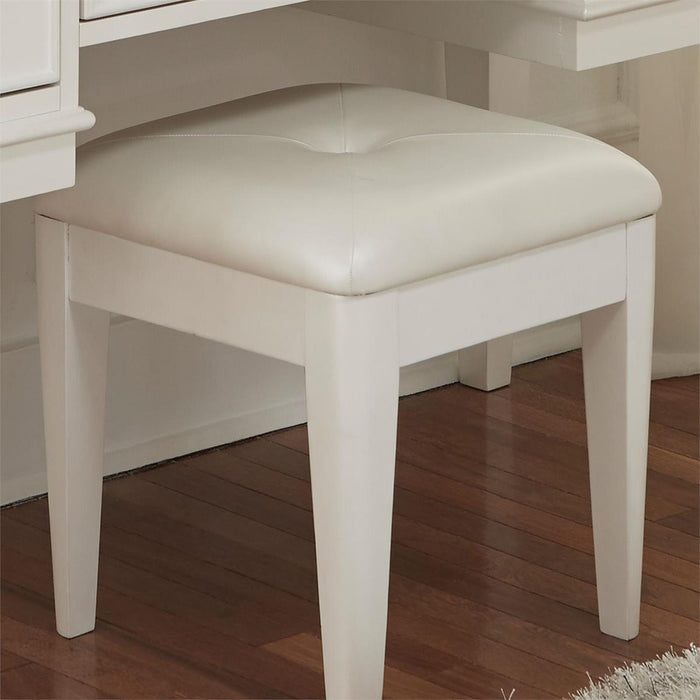 Liberty Furniture Stardust Vanity Stool in Iridescent White - J. Patrick’s Furniture (Pooler, GA)