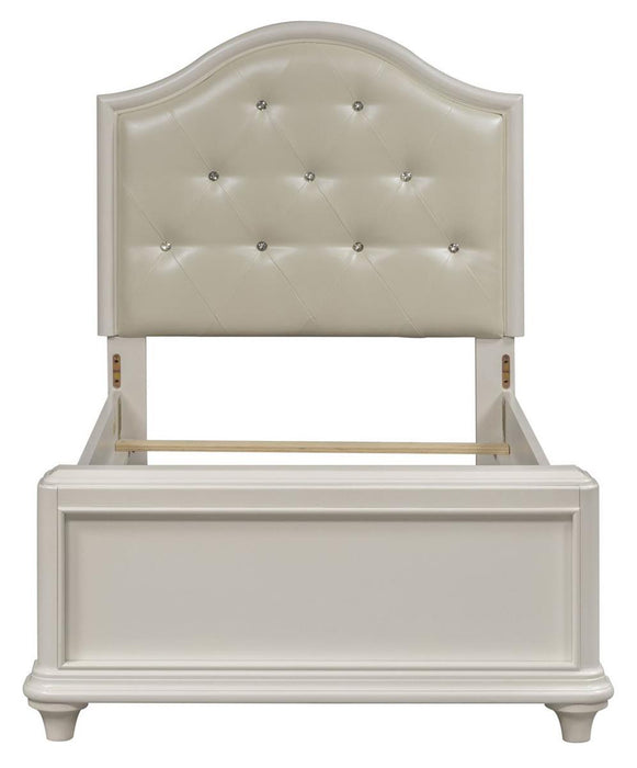 Liberty Furniture Stardust Twin Panel Bed in Iridescent White - J. Patrick’s Furniture (Pooler, GA)
