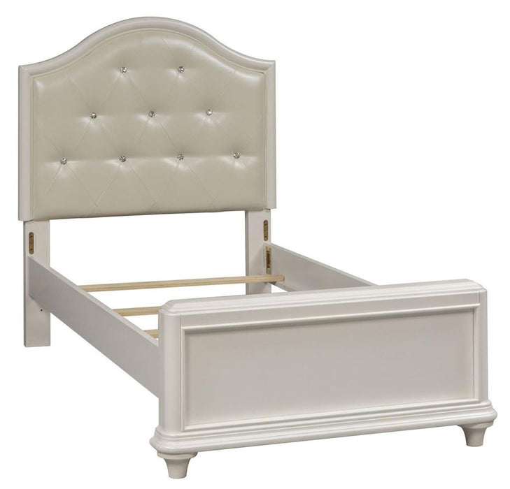 Liberty Furniture Stardust Twin Panel Bed in Iridescent White - J. Patrick’s Furniture (Pooler, GA)