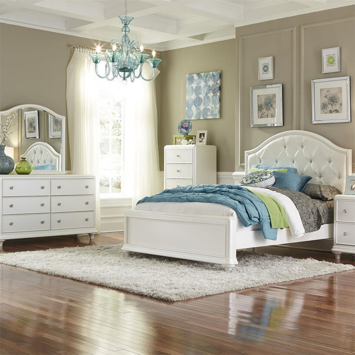 Liberty Furniture Stardust Twin Panel Bed in Iridescent White - J. Patrick’s Furniture (Pooler, GA)