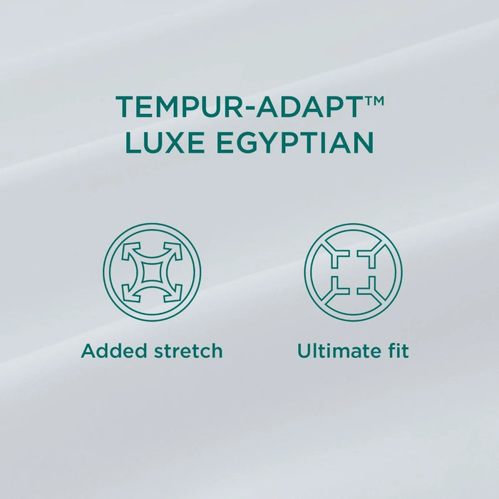 TEMPUR-Adapt Luxe Egyptian Cotton Sheets - Sleepy Blue