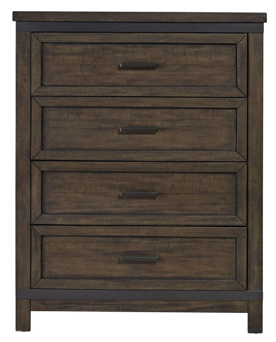 Liberty Furniture Thornwood Hills 4 Drawer Chest in Rock Beaten Gray - J. Patrick’s Furniture (Pooler, GA)