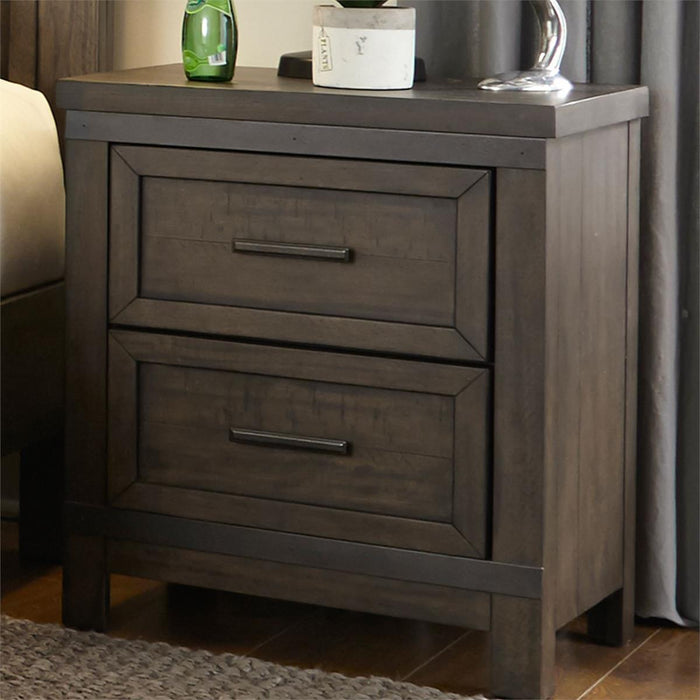 Liberty Furniture Thornwood Hills 2 Drawer Nightstand in Rock Beaten Gray - J. Patrick’s Furniture (Pooler, GA)