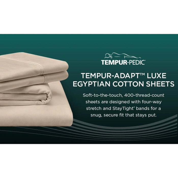TEMPUR-Adapt Luxe Egyptian Cotton Sheets - Sleepy Blue