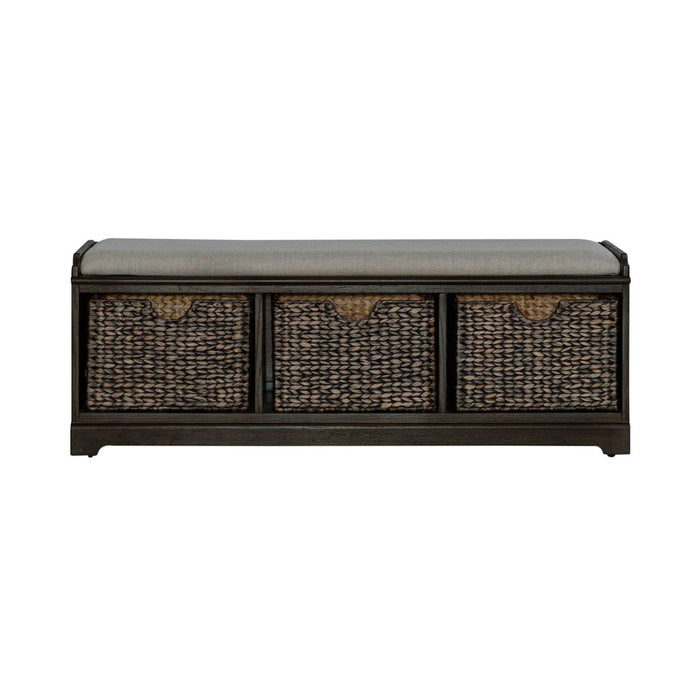 Liberty Furniture Mill Creek Wall Bench in Peppercorn - J. Patrick’s Furniture (Pooler, GA)