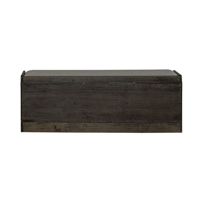 Liberty Furniture Mill Creek Wall Bench in Peppercorn - J. Patrick’s Furniture (Pooler, GA)