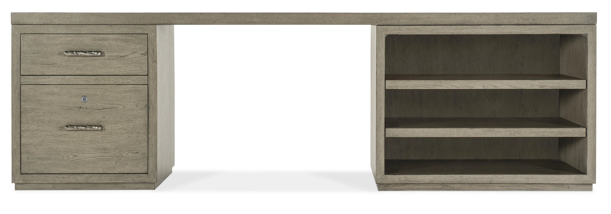 Linville Falls 96" Desk with One File and Open Desk Cabinet