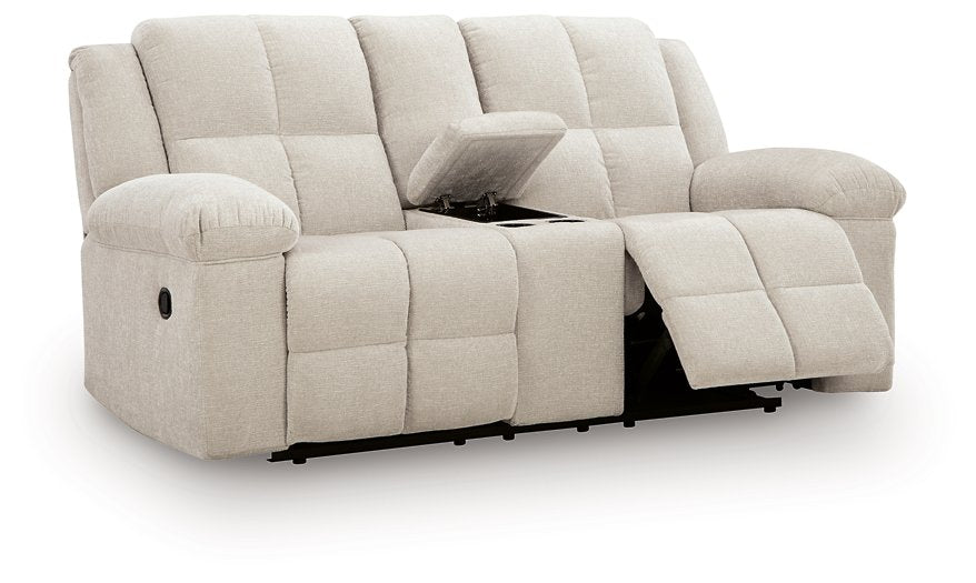 Orlen Reclining Loveseat with Console - J. Patrick’s Furniture (Pooler, GA)