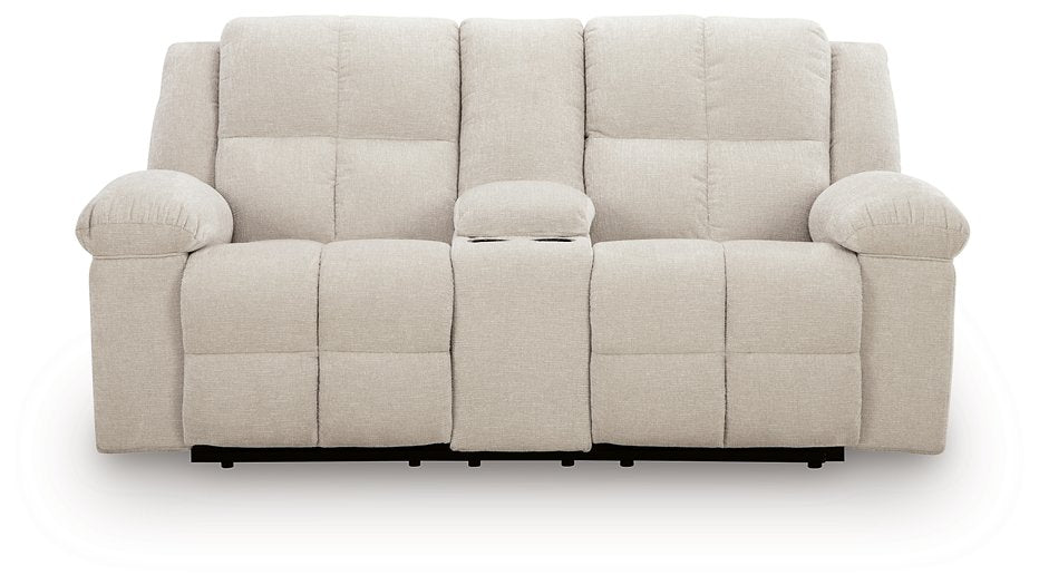 Orlen Reclining Loveseat with Console - J. Patrick’s Furniture (Pooler, GA)