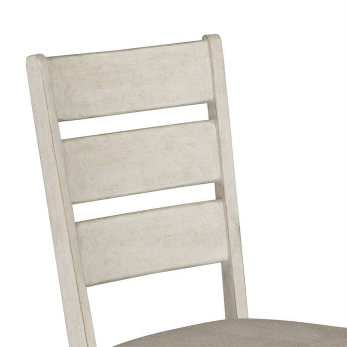 Liberty Furniture Heartland Ladder Back Side Chair (Set of 2) in Antique White - J. Patrick’s Furniture (Pooler, GA)
