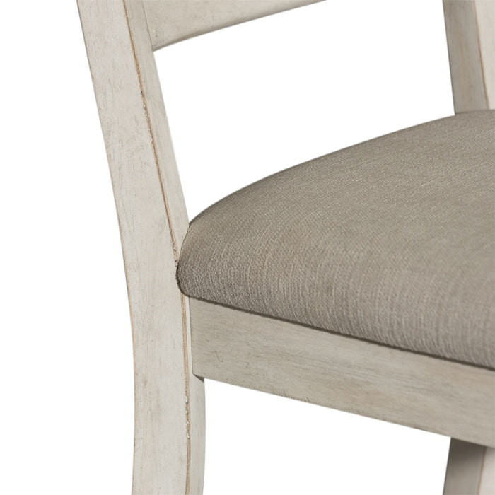 Liberty Furniture Heartland Ladder Back Side Chair (Set of 2) in Antique White - J. Patrick’s Furniture (Pooler, GA)