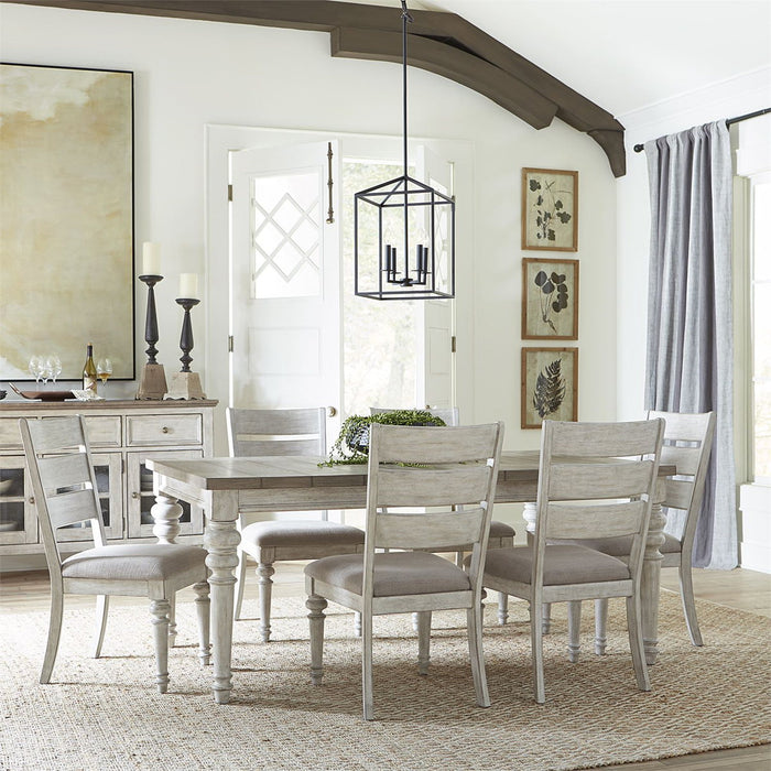 Liberty Furniture Heartland Ladder Back Side Chair (Set of 2) in Antique White - J. Patrick’s Furniture (Pooler, GA)