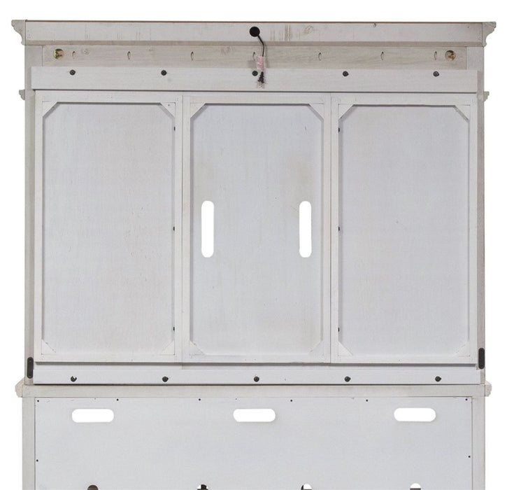Liberty Heartland 66" Entertainment Center with Piers in Antique White - J. Patrick’s Furniture (Pooler, GA)