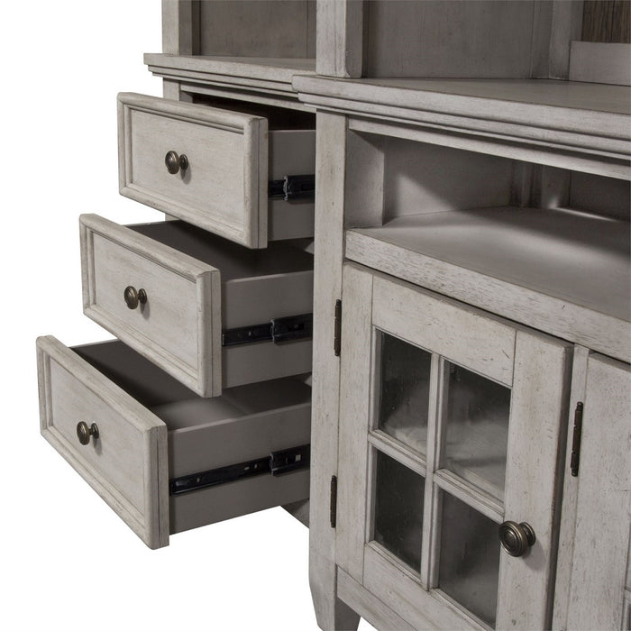 Liberty Heartland 66" Entertainment Center with Piers in Antique White - J. Patrick’s Furniture (Pooler, GA)