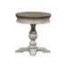 Liberty Heartland Round Pedestal Chair Side Table in Antique White - J. Patrick’s Furniture (Pooler, GA)