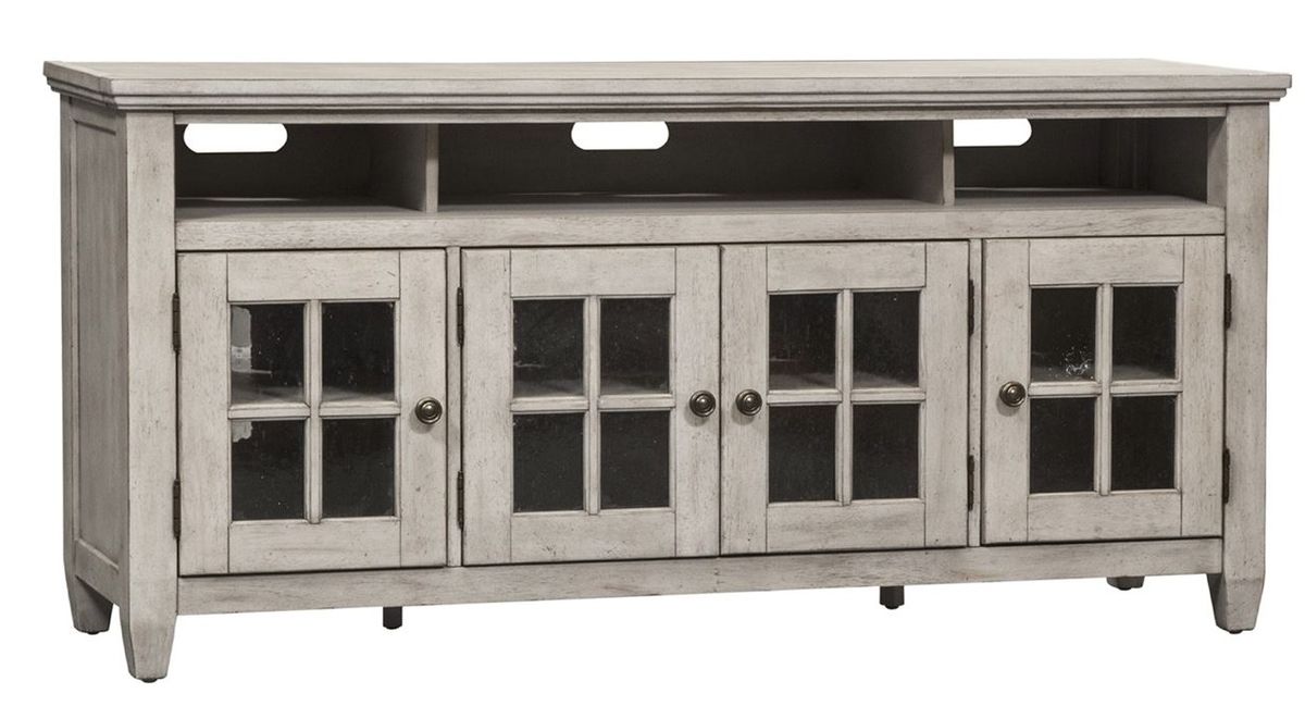 Liberty Heartland 66" TV Stand in Antique White - J. Patrick’s Furniture (Pooler, GA)