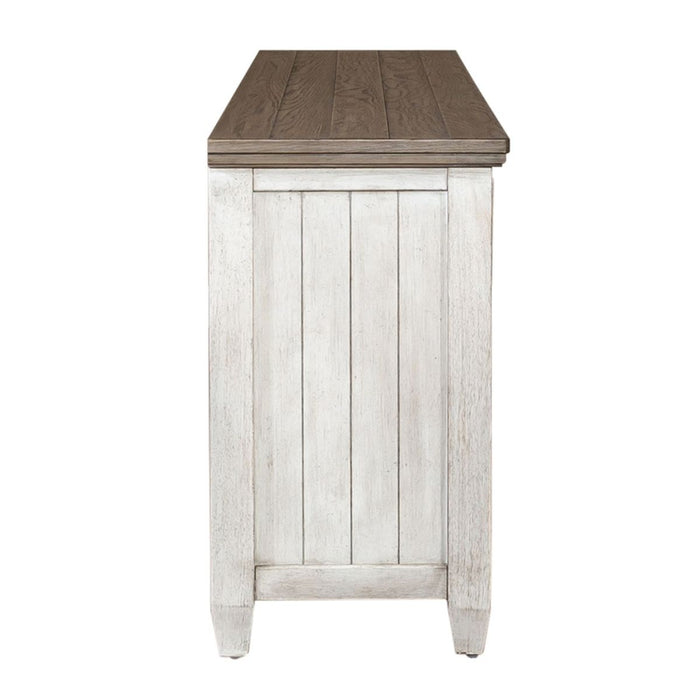 Liberty Heartland 76" Tile TV Console in Antique White - J. Patrick’s Furniture (Pooler, GA)