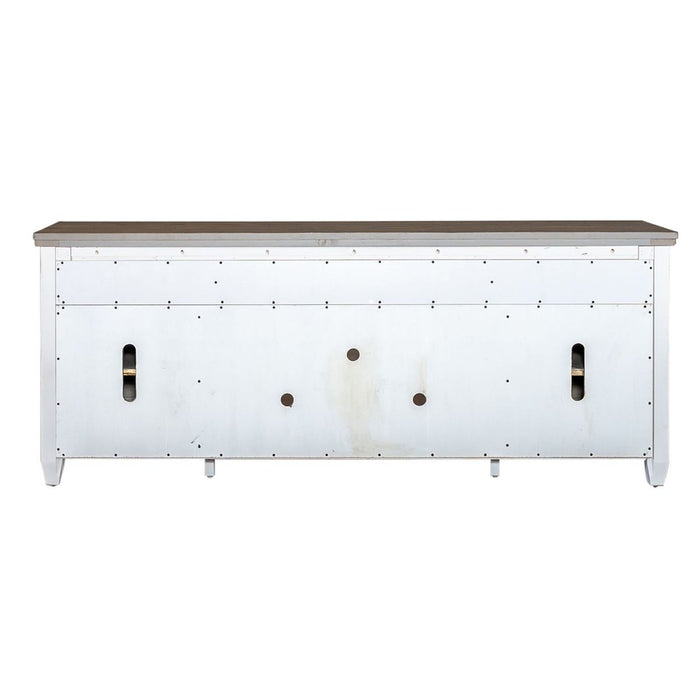 Liberty Heartland 76" Tile TV Console in Antique White - J. Patrick’s Furniture (Pooler, GA)