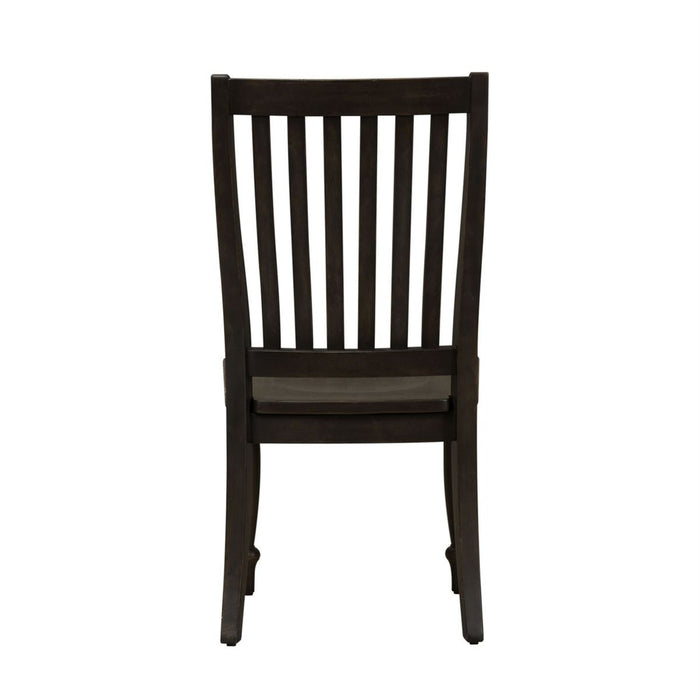 Liberty Furniture Harvest Home Slat Back Side Chair (RTA) in Chalkboard (Set of 2) - J. Patrick’s Furniture (Pooler, GA)