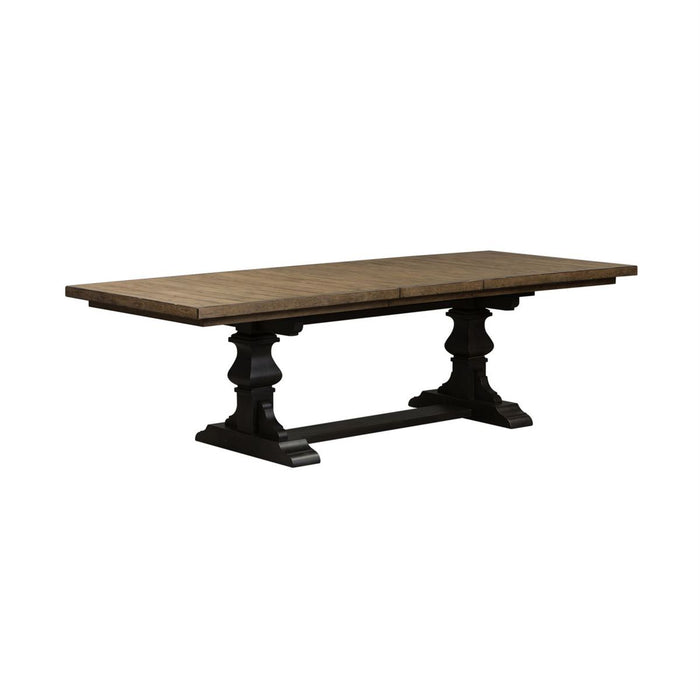Liberty Furniture Harvest Home Trestle Dining Table in Chalkboard - J. Patrick’s Furniture (Pooler, GA)