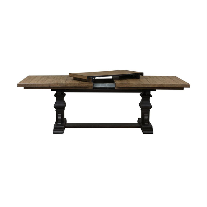 Liberty Furniture Harvest Home Trestle Dining Table in Chalkboard - J. Patrick’s Furniture (Pooler, GA)