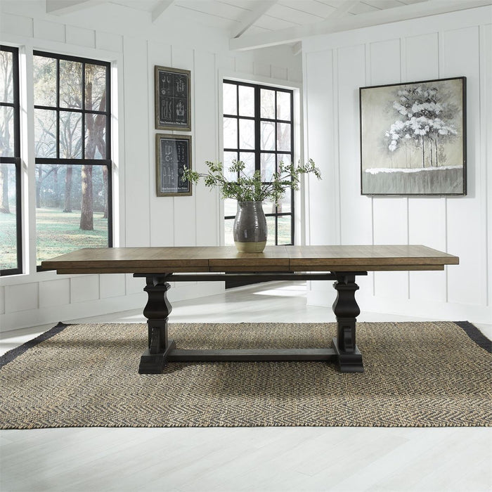 Liberty Furniture Harvest Home Trestle Dining Table in Chalkboard - J. Patrick’s Furniture (Pooler, GA)