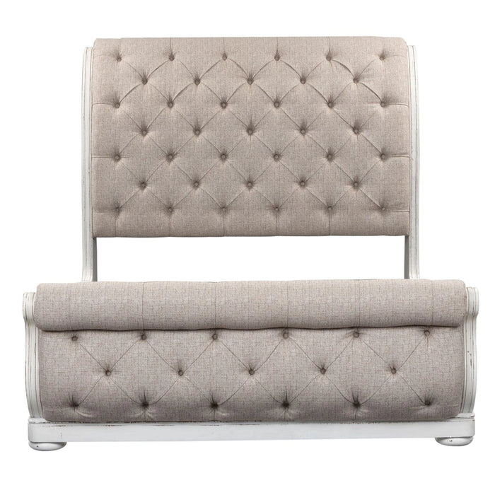 Magnolia Manor King California Upholstered Sleigh Bed, Dresser & Mirror, Chest image