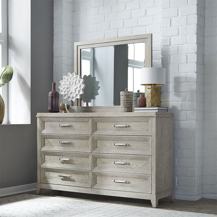 Liberty Furniture Belmar Mirror in Washed Taupe and Silver Champagne - J. Patrick’s Furniture (Pooler, GA)