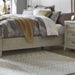 Liberty Furniture Belmar Queen Upholstered Sleigh Bed in Washed Taupe and Silver Champagne - J. Patrick’s Furniture (Pooler, GA)