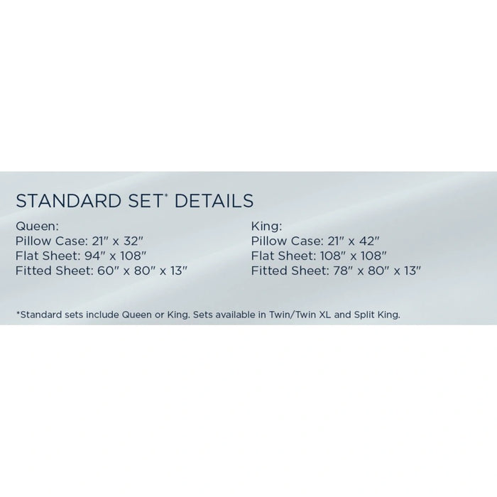 TEMPUR Classic Cotton Sheet Set Sleepy Blue