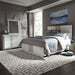 Liberty Furniture Mirage King Travertine Panel Bed in Wirebrushed White - J. Patrick’s Furniture (Pooler, GA)