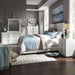 Liberty Furniture Mirage King Travertine Panel Bed in Wirebrushed White - J. Patrick’s Furniture (Pooler, GA)