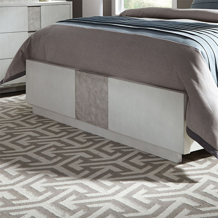 Liberty Furniture Mirage King Travertine Panel Bed in Wirebrushed White - J. Patrick’s Furniture (Pooler, GA)