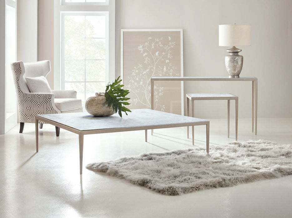 White Venetian Marble Console Table