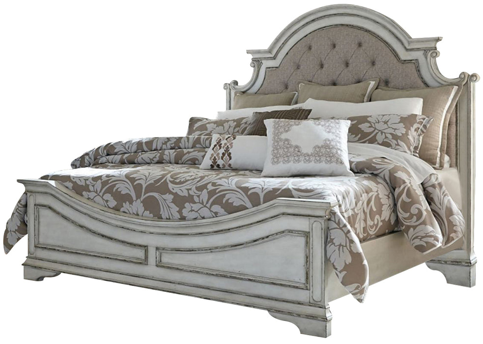 Liberty Magnolia Manor King Upholstered Panel Headboard in Antique White - J. Patrick’s Furniture (Pooler, GA)