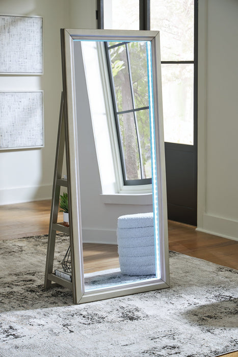 Evesen Floor Standing Mirror/Storage - J. Patrick’s Furniture (Pooler, GA)