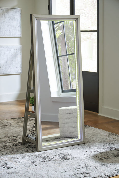 Evesen Floor Standing Mirror/Storage - J. Patrick’s Furniture (Pooler, GA)