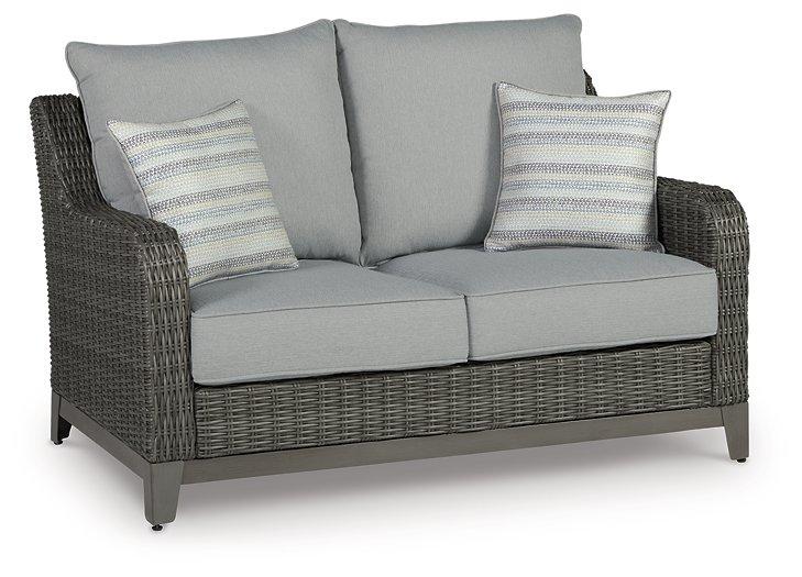 Elite Park Outdoor Loveseat, Lounge Chairs and Cocktail Table - J. Patrick’s Furniture (Pooler, GA)