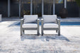 Amora Outdoor Lounge Chair with Cushion (Set of 2) - J. Patrick’s Furniture (Pooler, GA)