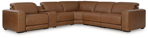Magic Man Power Reclining Sectional with Console - J. Patrick’s Furniture (Pooler, GA)