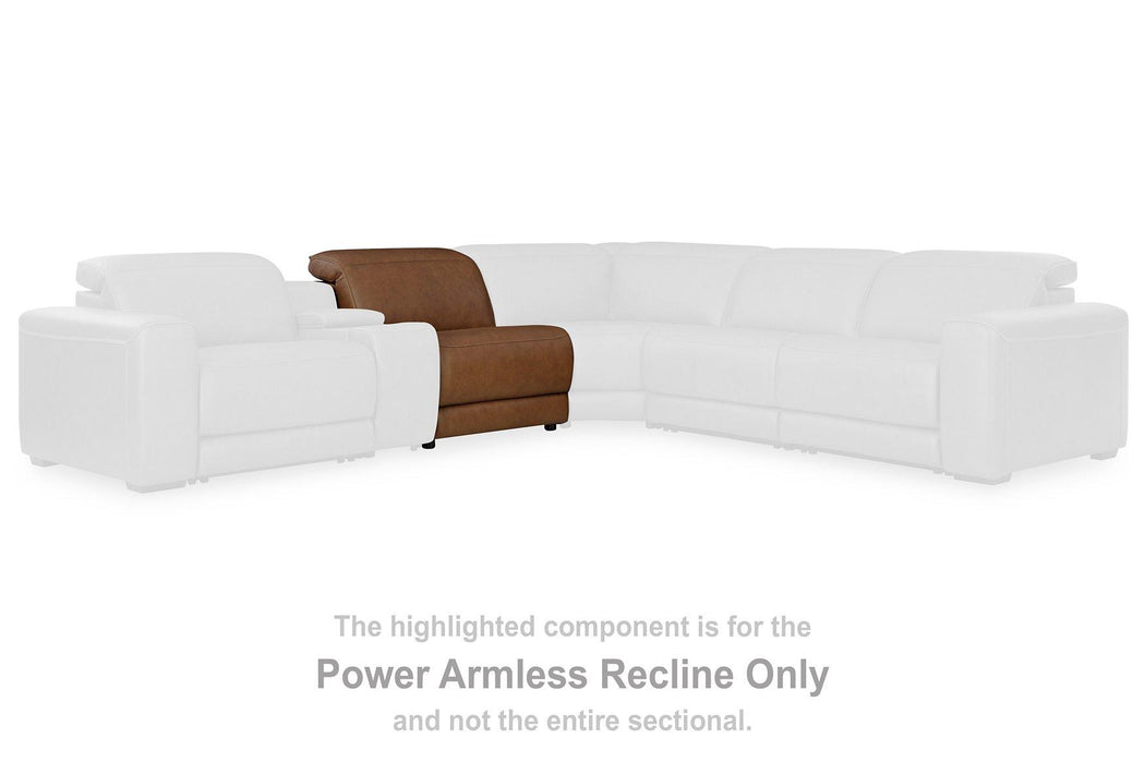 Magic Man Power Reclining Sectional with Console - J. Patrick’s Furniture (Pooler, GA)