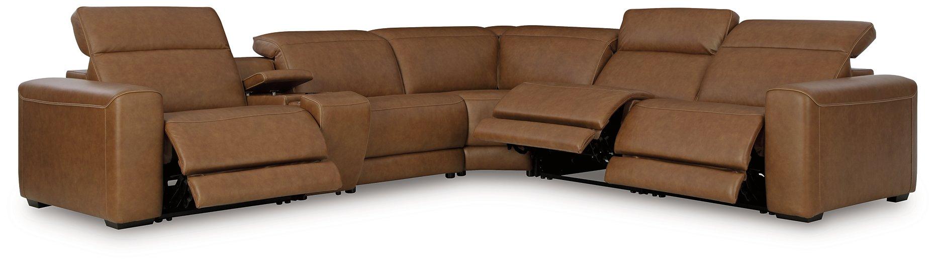 Magic Man Power Reclining Sectional with Console - J. Patrick’s Furniture (Pooler, GA)