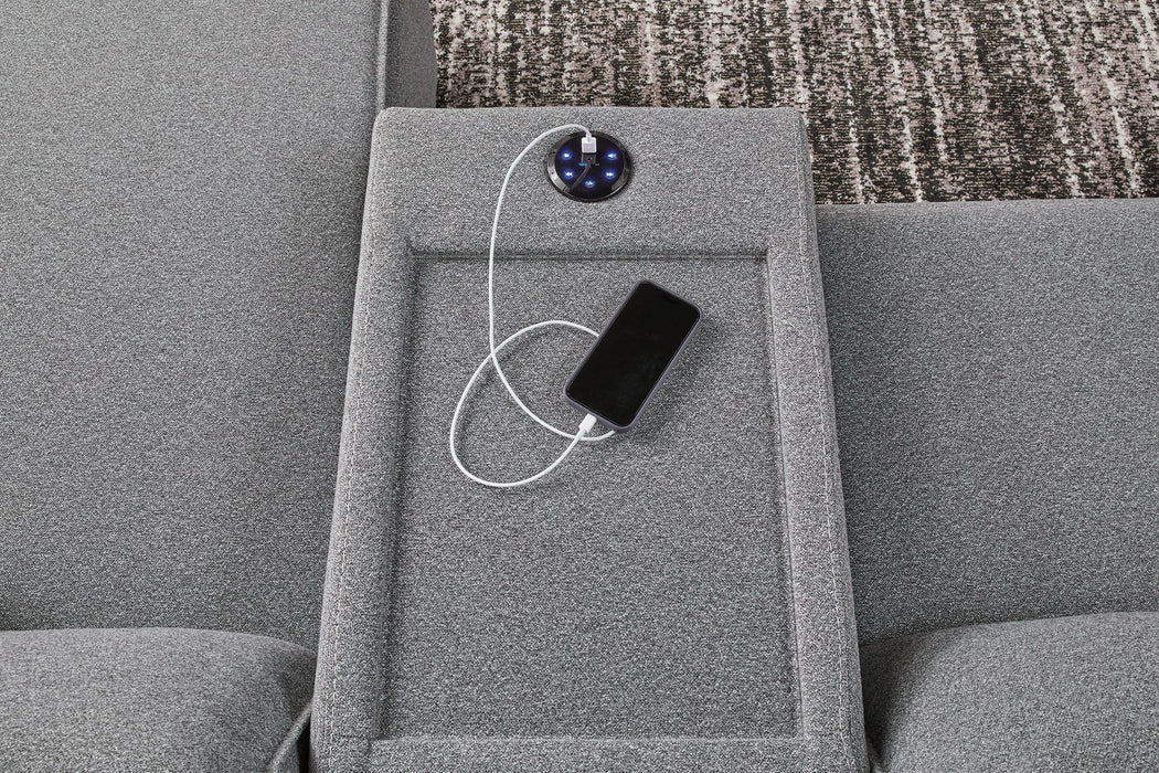 Modmax II Power Reclining Sectional with Audio Consoles - J. Patrick’s Furniture (Pooler, GA)