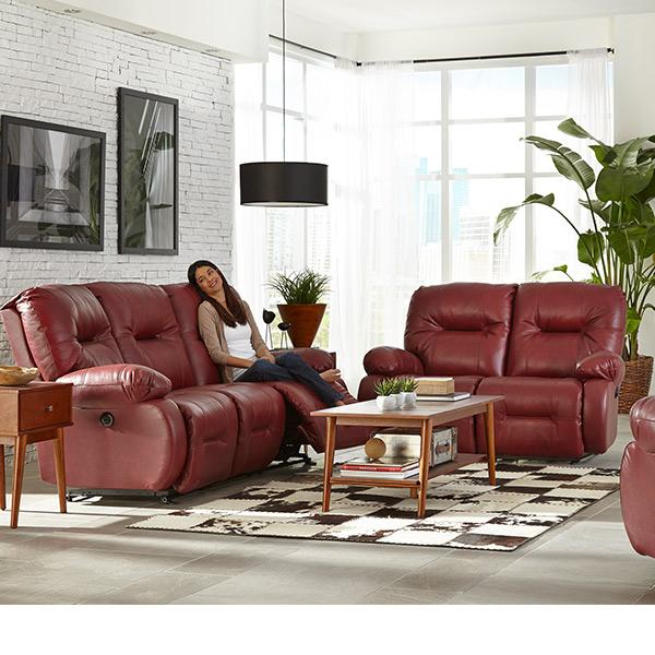 BRINLEY COLLECTION POWER HEAD TILT RECLINING CONVERSATION SOFA- U700RZ4 - J. Patrick’s Furniture (Pooler, GA)