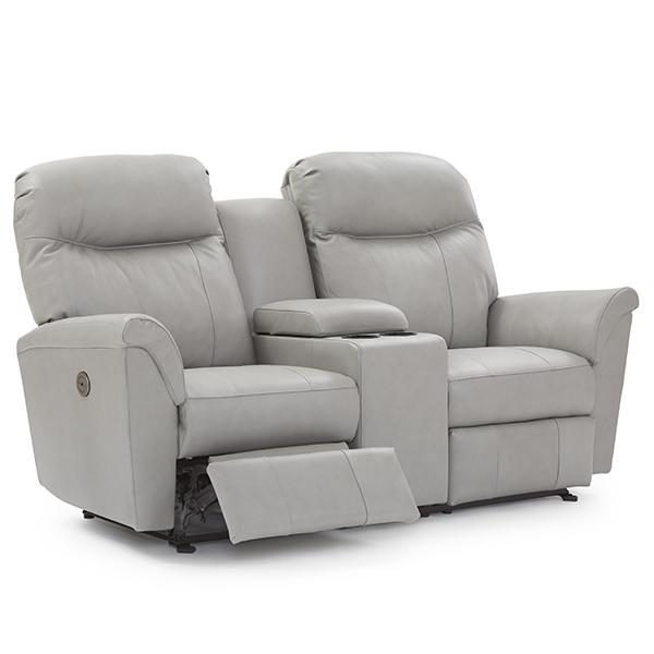 CAITLIN LOVESEAT LEATHER POWER ROCKING CONSOLE LOVESEAT- L420CQ7 - J. Patrick’s Furniture (Pooler, GA)