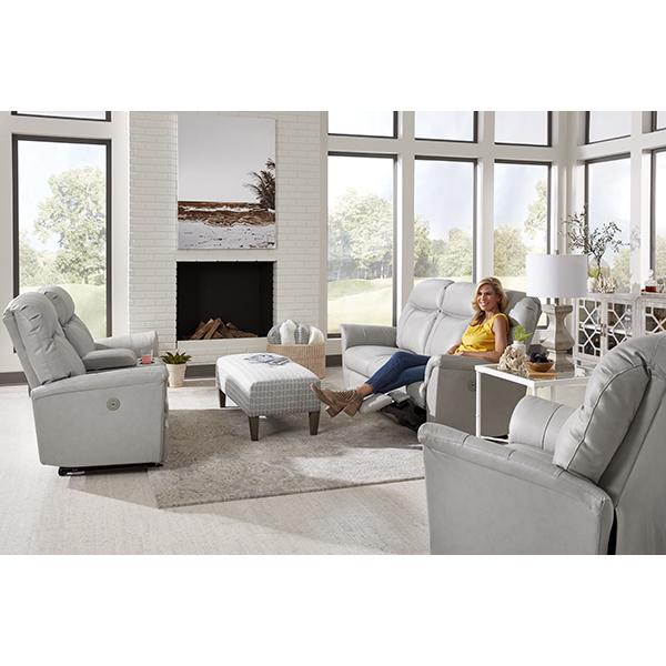 CAITLIN LOVESEAT LEATHER POWER ROCKING CONSOLE LOVESEAT- L420CQ7 - J. Patrick’s Furniture (Pooler, GA)