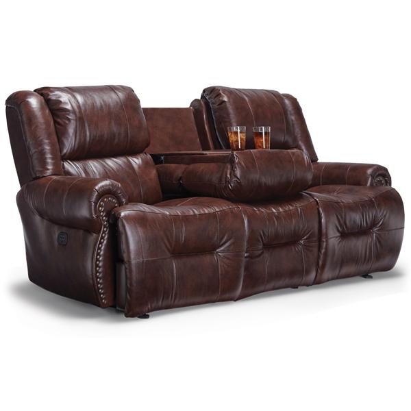 GENET COLLECTION LEATHER POWER RECLINING SOFA W/ FOLD DOWN TABLE- S960CZ4 - J. Patrick’s Furniture (Pooler, GA)